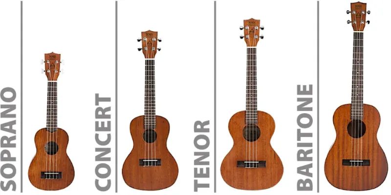 Bốn loại đàn ukulele